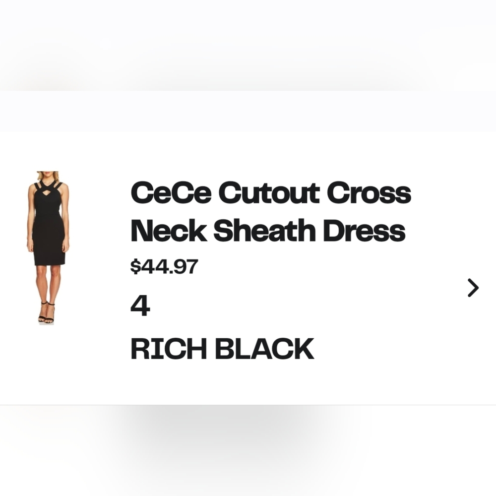 NWT Cece black strappy criss cross cut out cocktail dress size  4 - Picture 8 of 9
